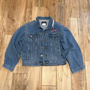 Vintage 1991 Planet Hollywood Las Vegas Casino Denim Trucker Jean Jacket